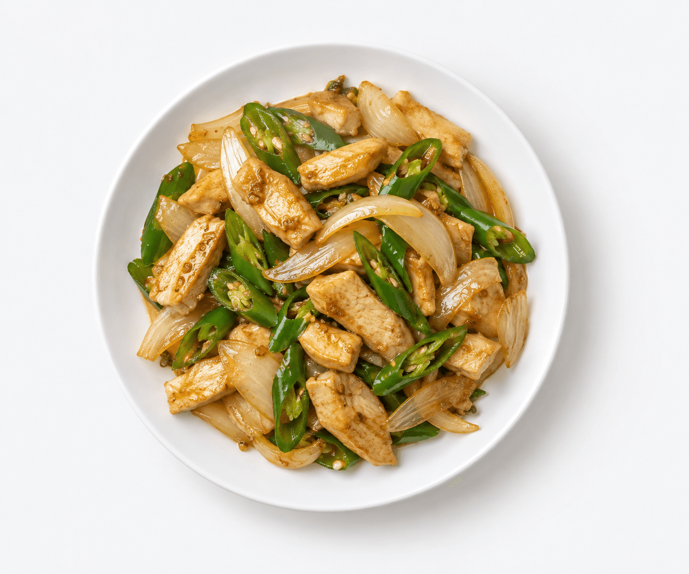 Salteado de pollo y chile