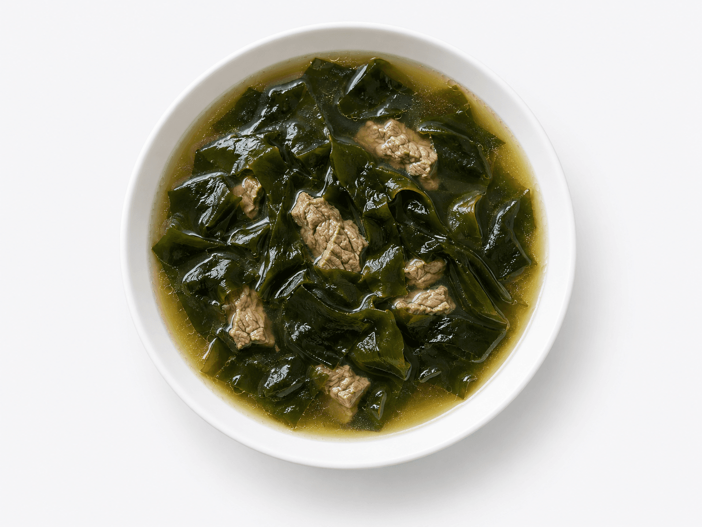Sopa coreana de ternera y alga wakame