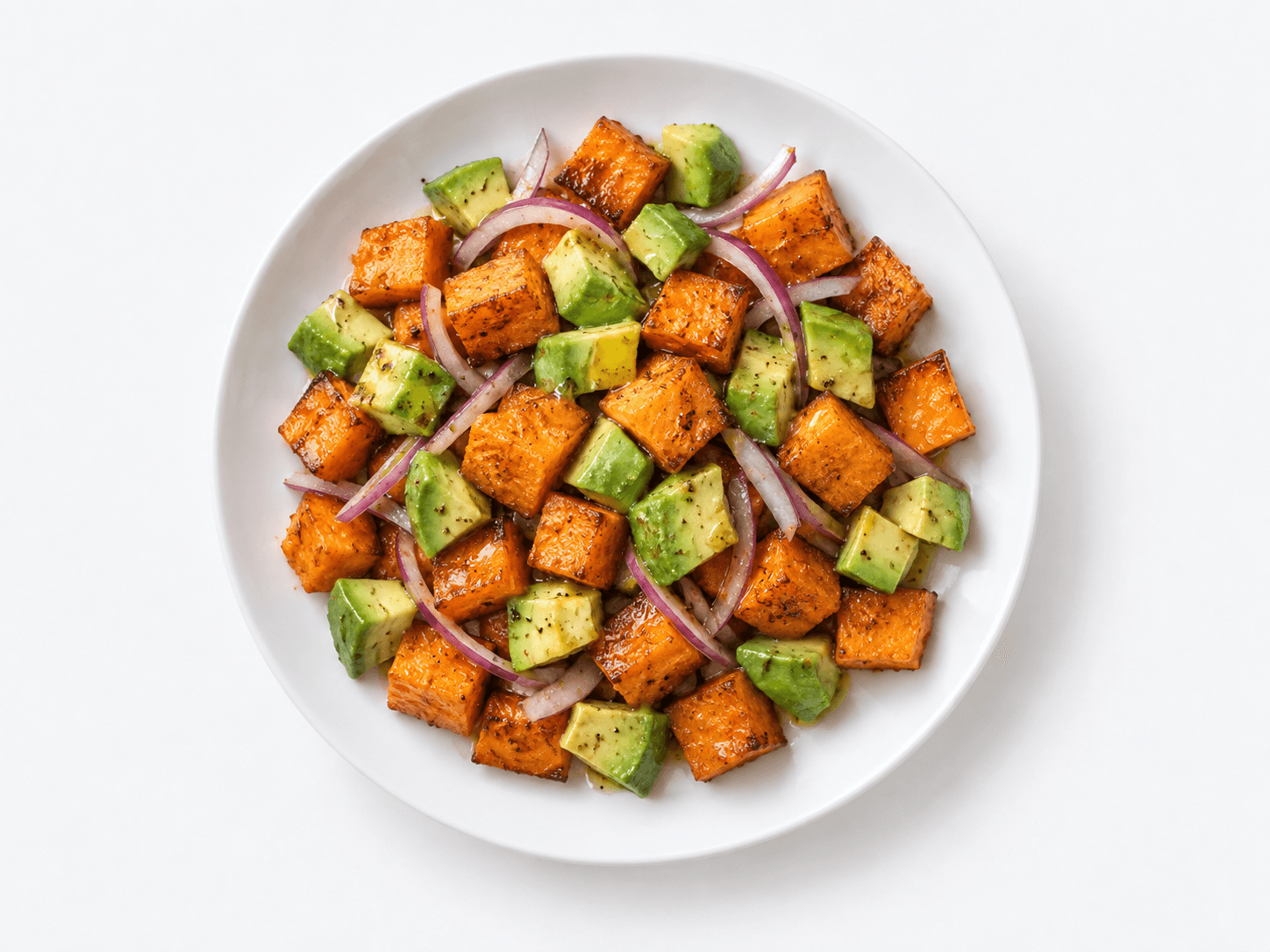 Ensalada de boniato y aguacate